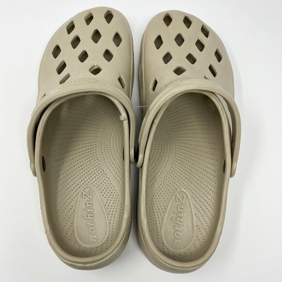 Nothinz Men's Vented Eva Clogs With Swivel Strap. Beige. Size 12 - Picture 4 of 7